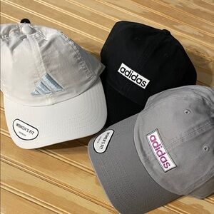 Adidas Women’s Black, Gray, and White Caps